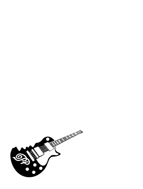 Gitár Madarakkal -fehér