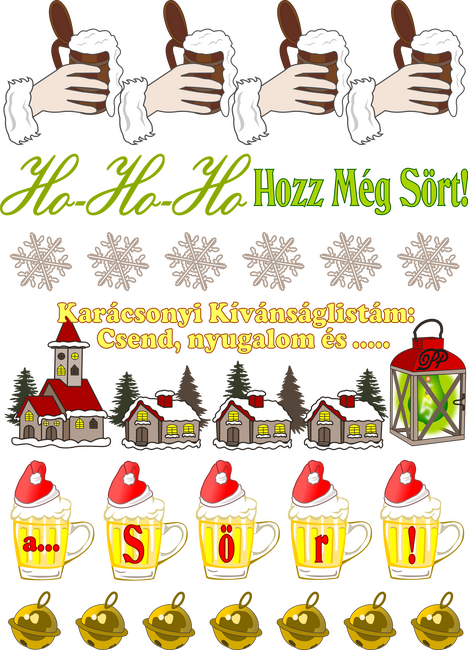 Karácsonyi Vicces Mintás -SÖR