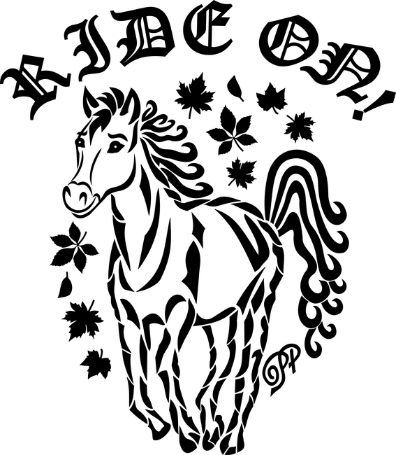 Tribal ló fekete