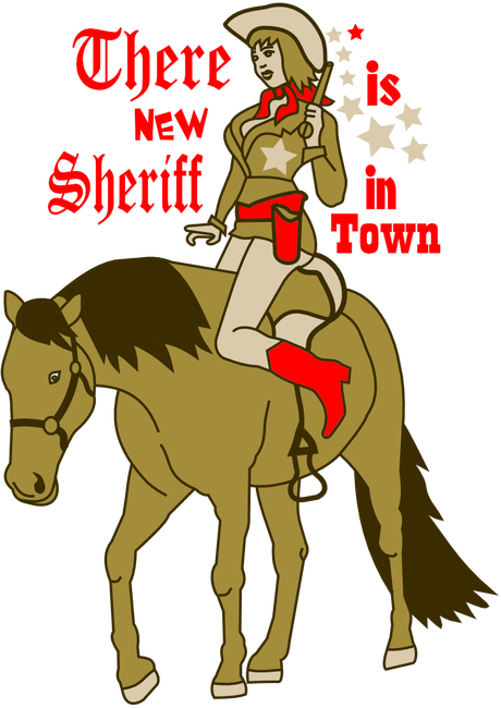 Cowgirl lóháton
