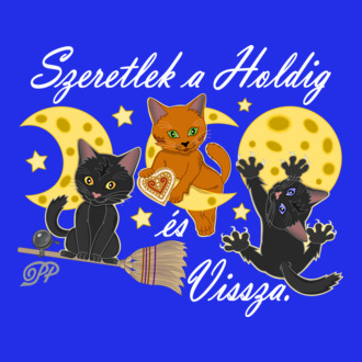 Cicák Szeretettel fehér felirattal