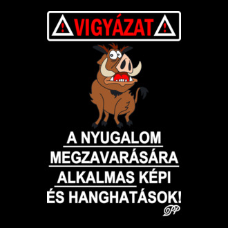 Hanghatások és Nyugalom -fehér szöveggel