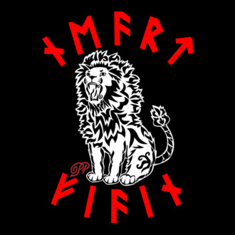 Tribal Oroszlán Rúnákkal