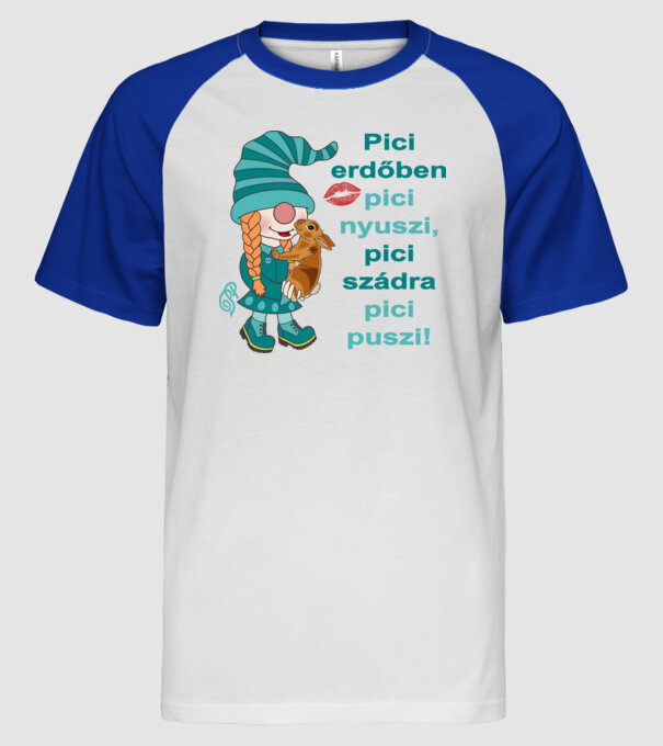  minta fehér/royal pólón