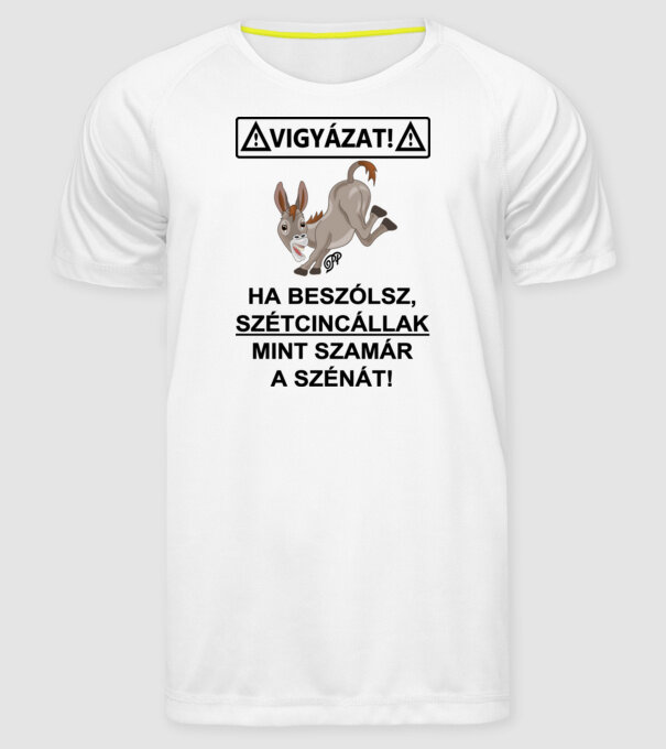  minta fehér pólón