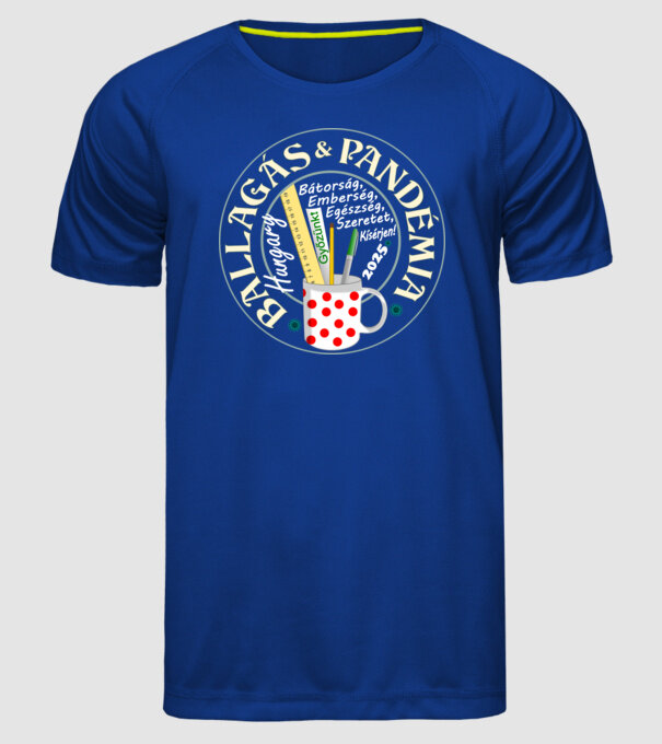  minta királykék pólón