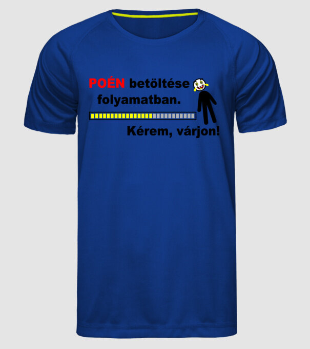  minta királykék pólón