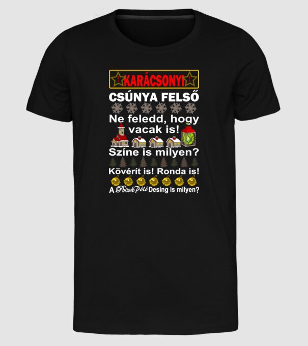  minta fekete pólón
