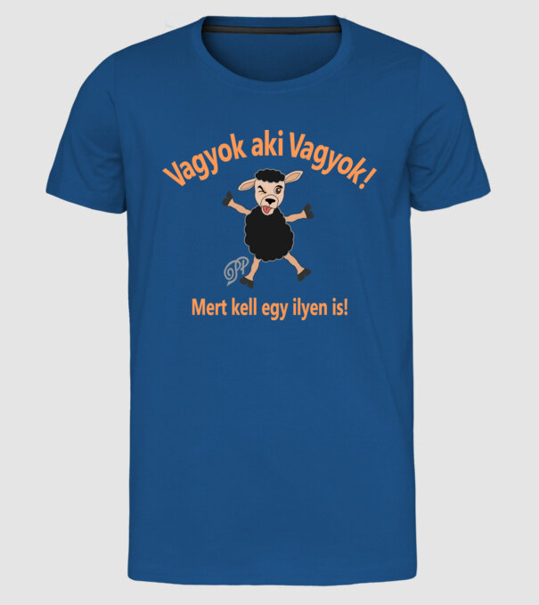  minta királykék pólón