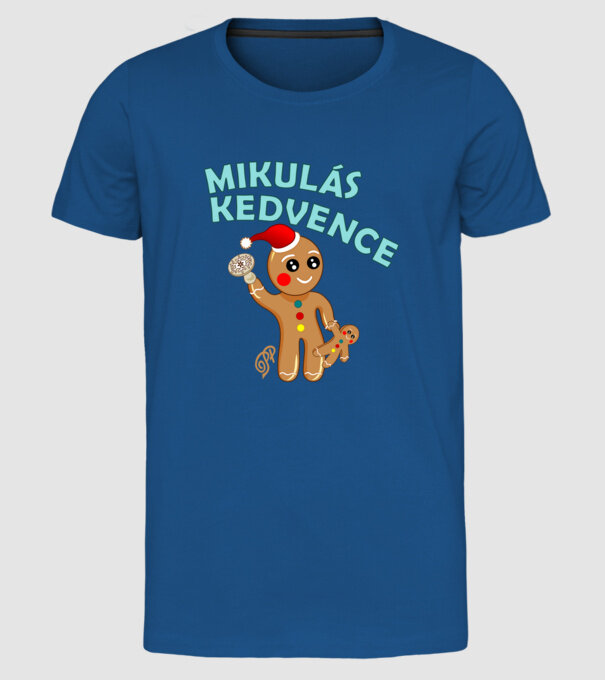  minta királykék pólón