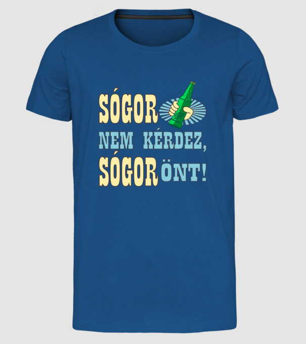  minta királykék pólón