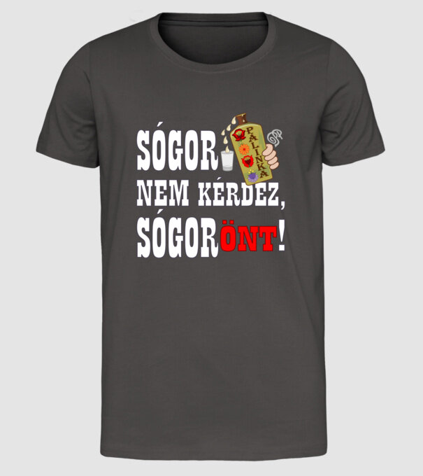  minta sötétszürke pólón