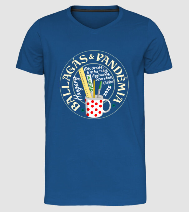  minta királykék pólón