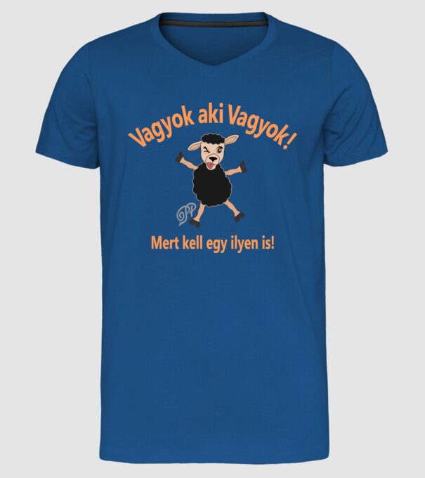  minta királykék pólón