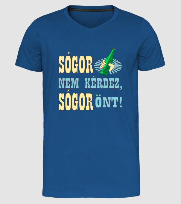  minta királykék pólón