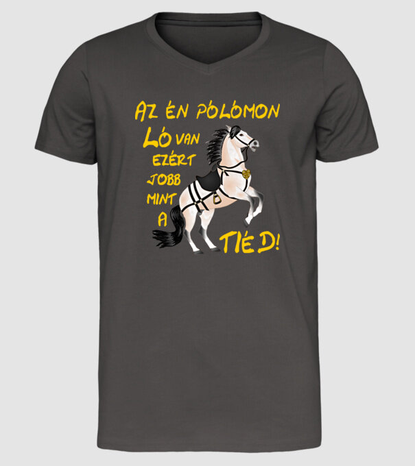  minta sötétszürke pólón
