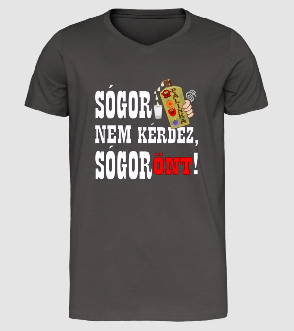  minta sötétszürke pólón