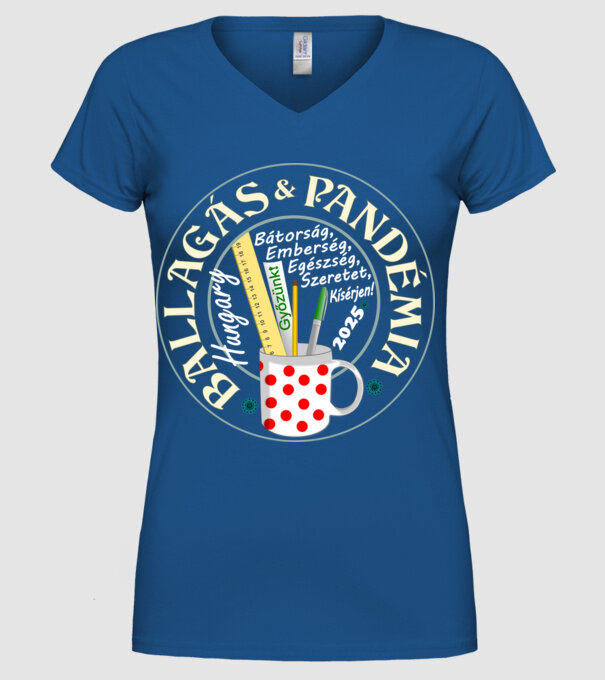  minta királykék pólón