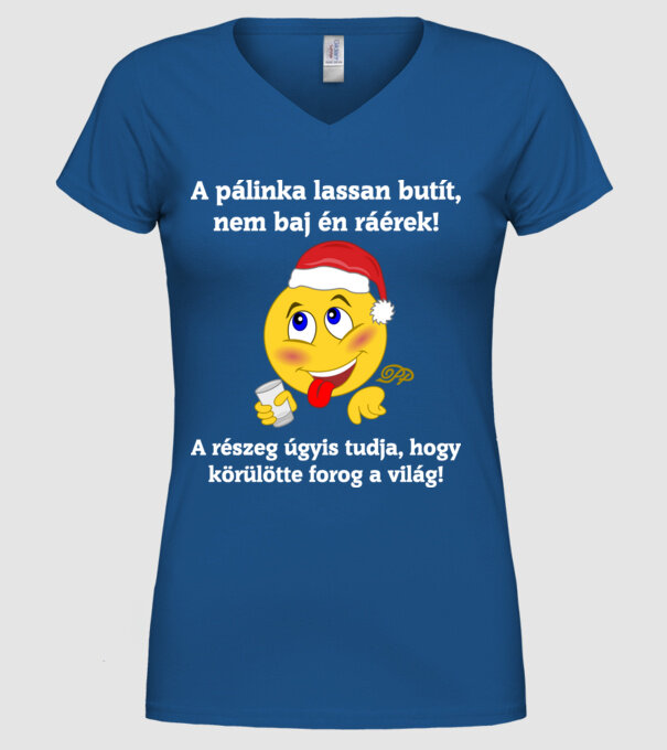  minta királykék pólón