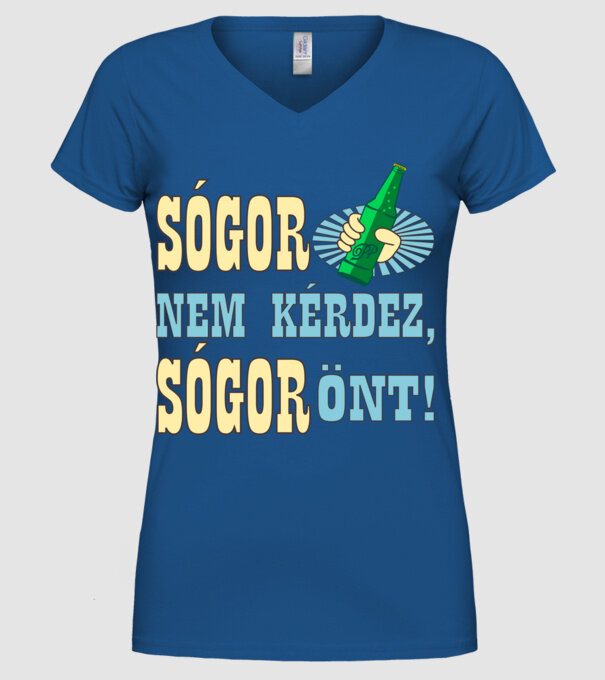  minta királykék pólón