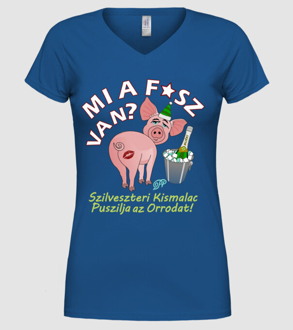  minta királykék pólón