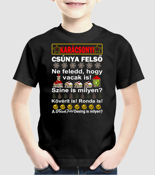  minta fekete pólón