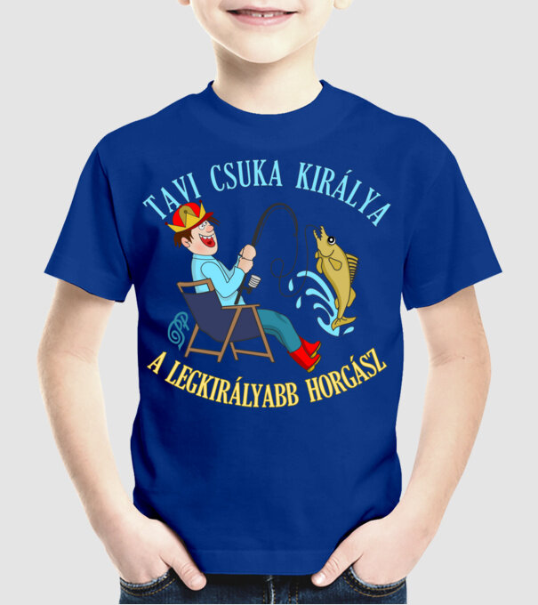  minta királykék pólón