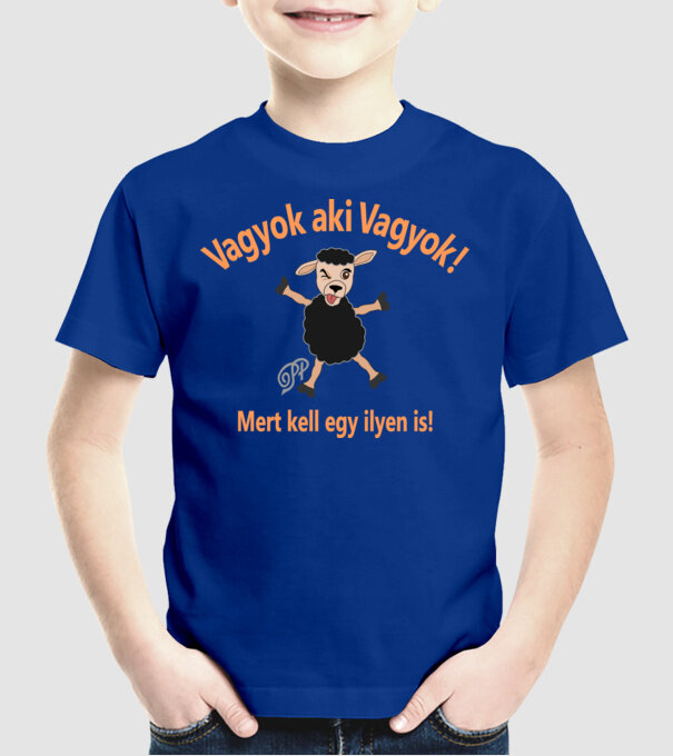  minta királykék pólón