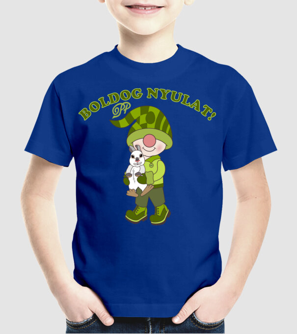  minta királykék pólón