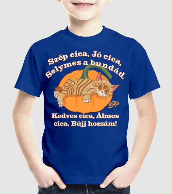  minta királykék pólón