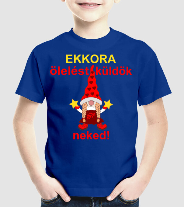 minta királykék pólón