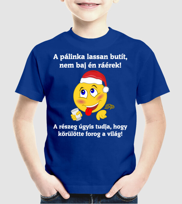  minta királykék pólón