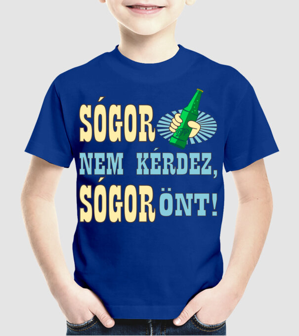  minta királykék pólón
