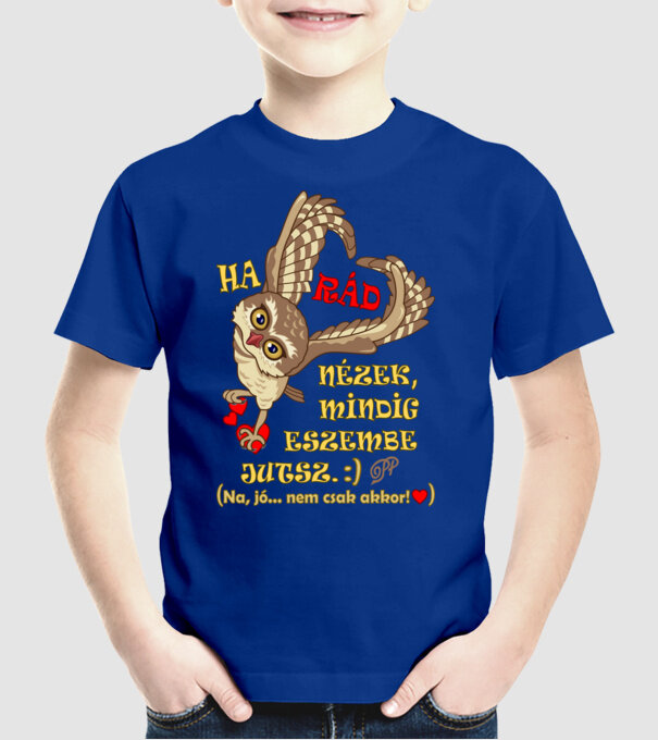  minta királykék pólón