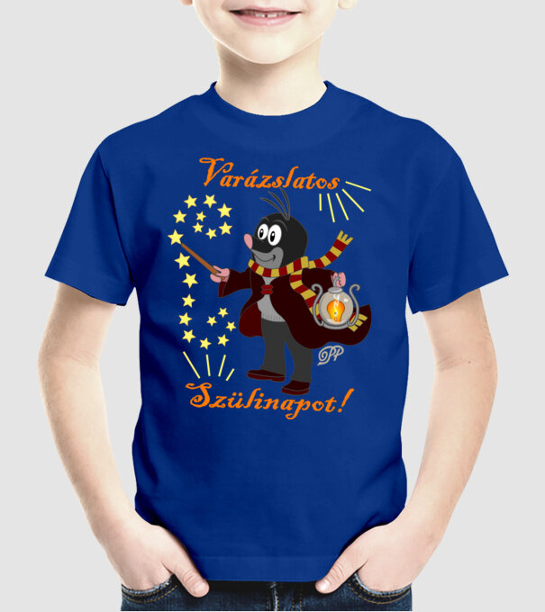  minta királykék pólón
