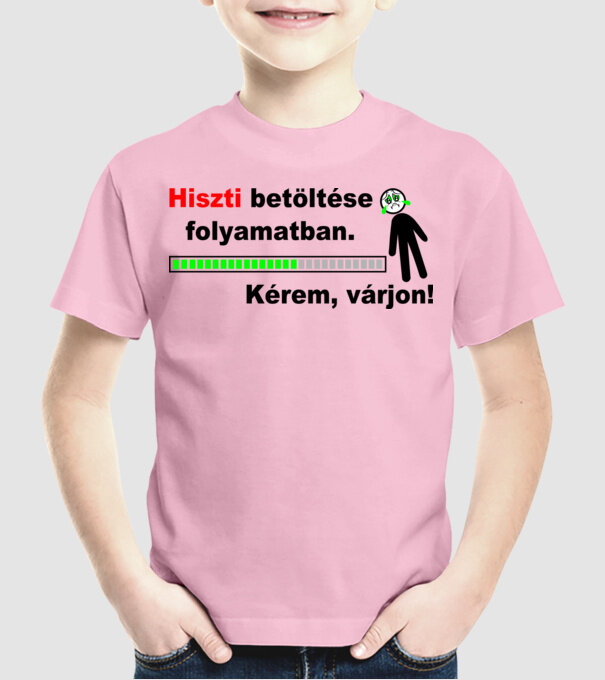  minta világos rózsaszín pólón
