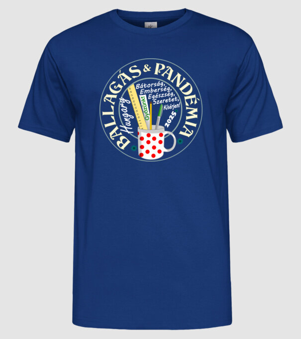 minta királykék pólón
