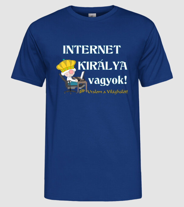  minta királykék pólón