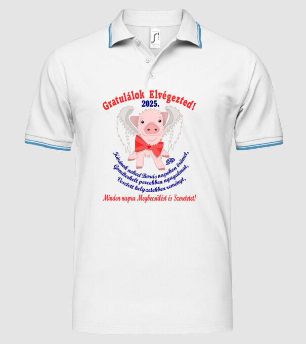  minta fehér pólón