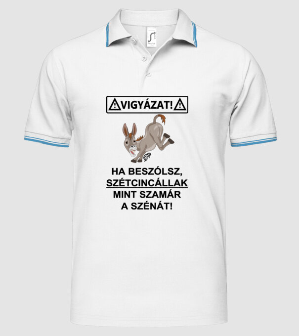  minta fehér pólón