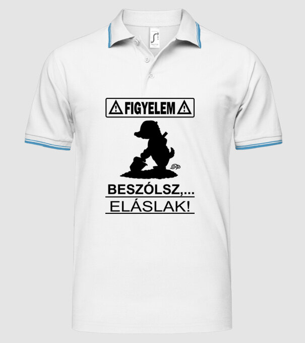  minta fehér pólón