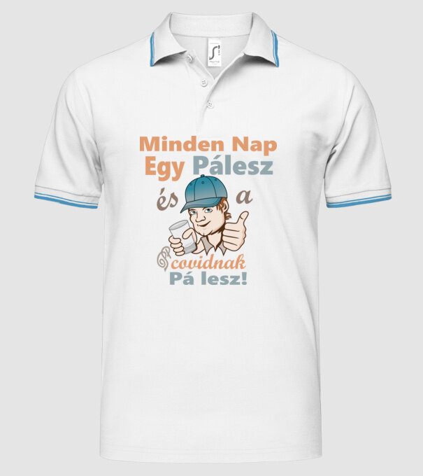  minta fehér pólón