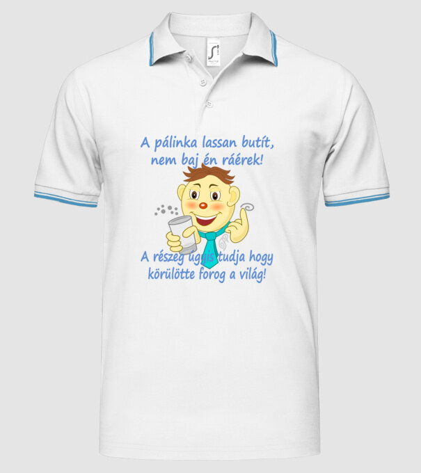  minta fehér pólón