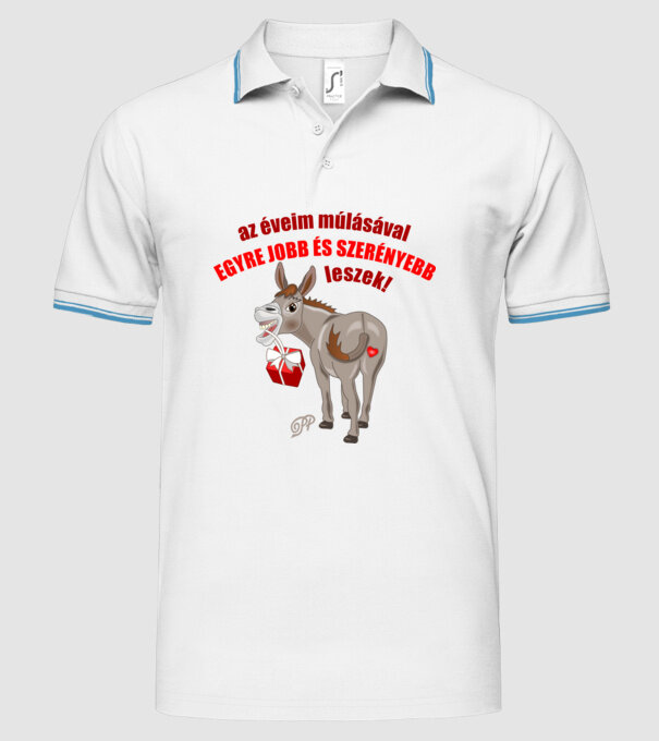  minta fehér pólón