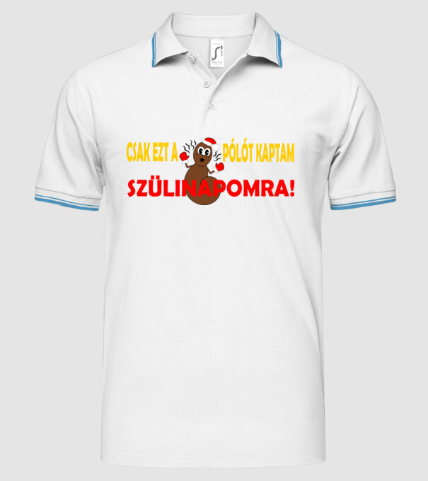  minta fehér pólón