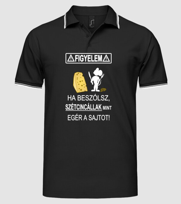  minta fekete pólón