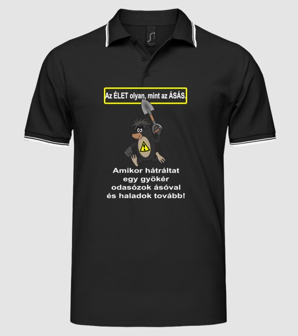  minta fekete pólón