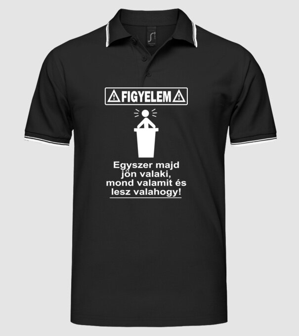  minta fekete pólón