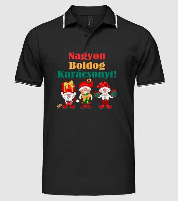  minta fekete pólón