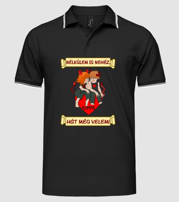  minta fekete pólón